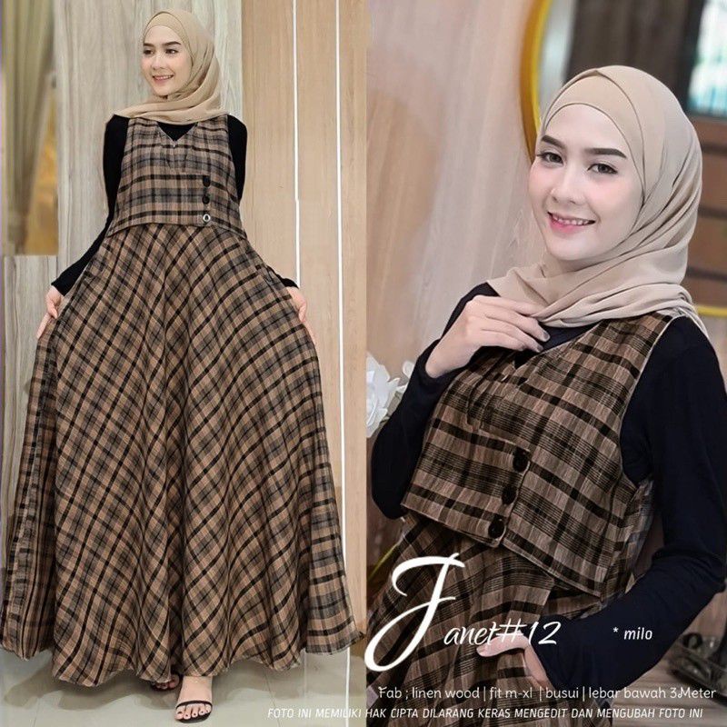 XI62PL RALYN - OVERALL JANET OUTER JANET WOOL IMPORT ORI,OUTER KOTAK KOTAK JANET UWAIS RALYN (003)