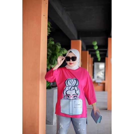 ATASAN KAOS OVERSIZE LANICHA OUTFIT ORIGINAL