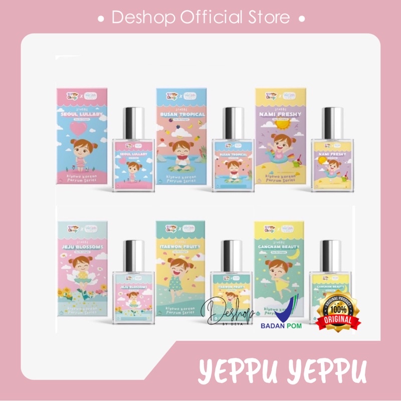 BPOM-Parfum Yeppu Yeppu Kiyowo Korean Series 6ml roll, 30ml spray