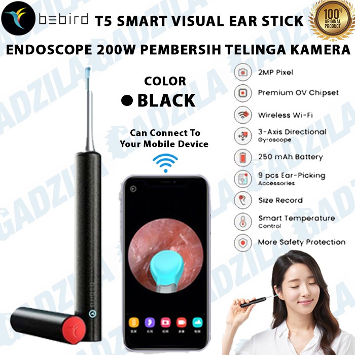 Bebird T5 Smart Visual Ear Stick Endoscope 200W Korek Pembersih Kuping Telinga Kamera