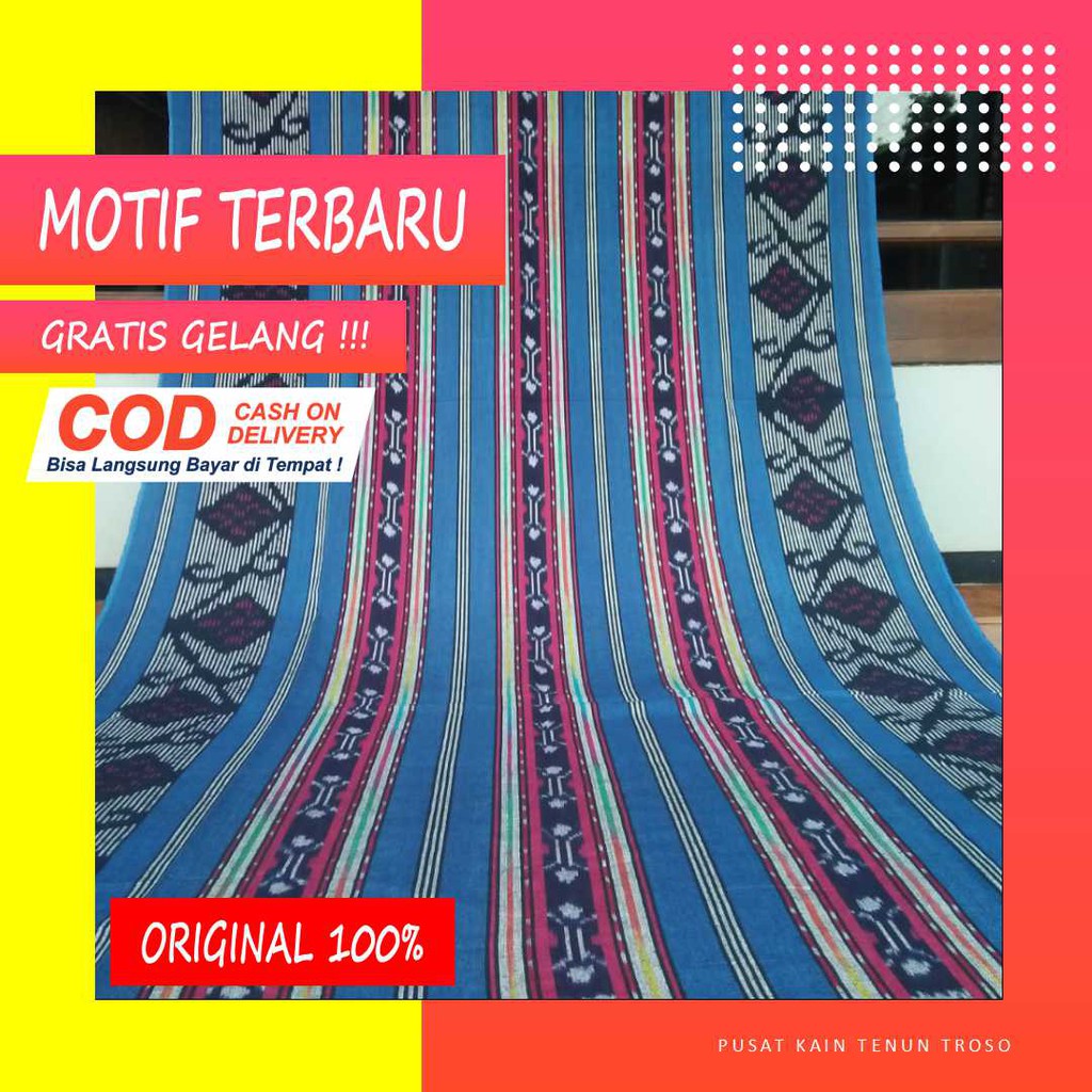 kain tenun polos meteran