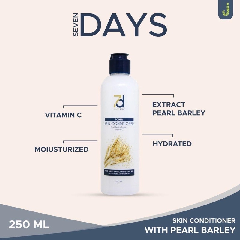 Seven Days Toner Skin Conditioner With Pearl Barley Extract 250ml ( SSC ) PROMO MITRA