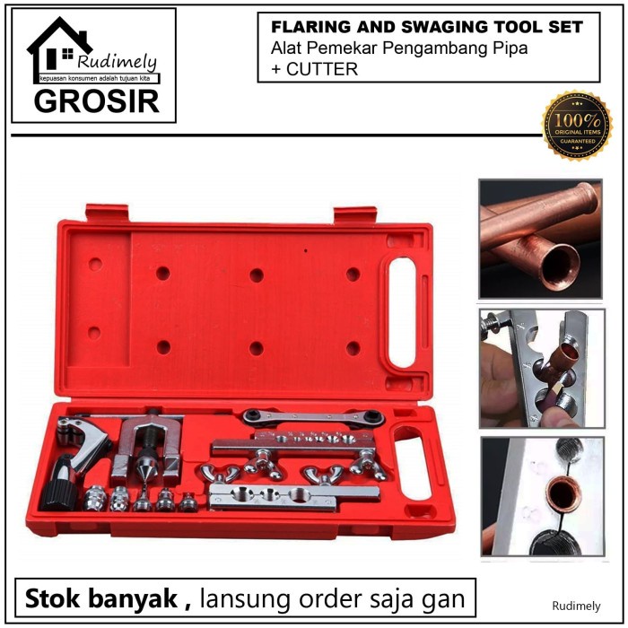 FLARING AND SWAGING TOOL SET/ alat pemekar Pengambang pipa + CUTTER-278