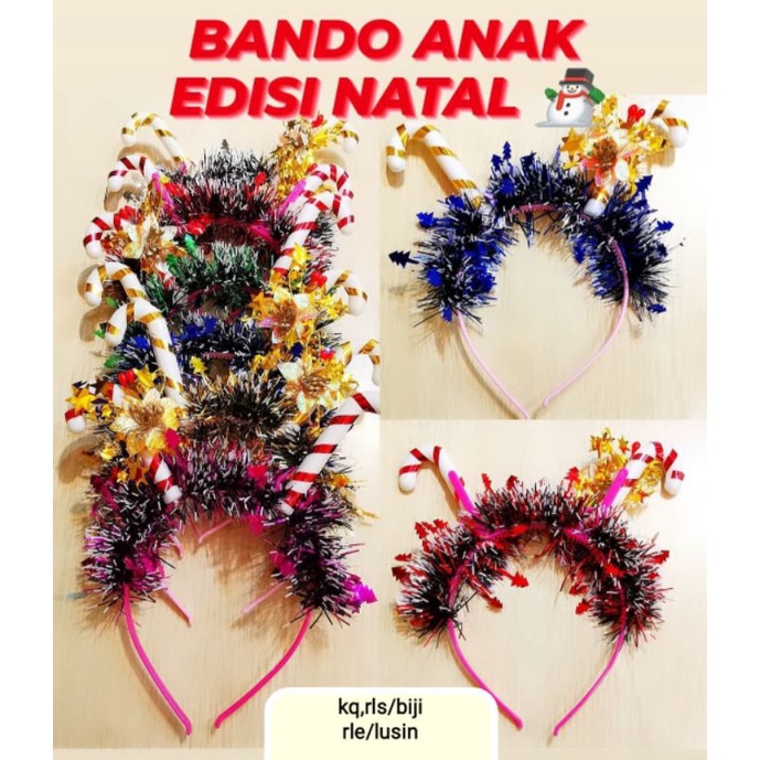 Bando Natal anak, cantik, model baru, tidak gatal ya