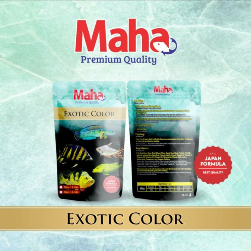 Pelet Ikan Mahal EXOTIC COLOR 100 gr Pelet ikan Predator size 2mm Tropical Fish food 100gr