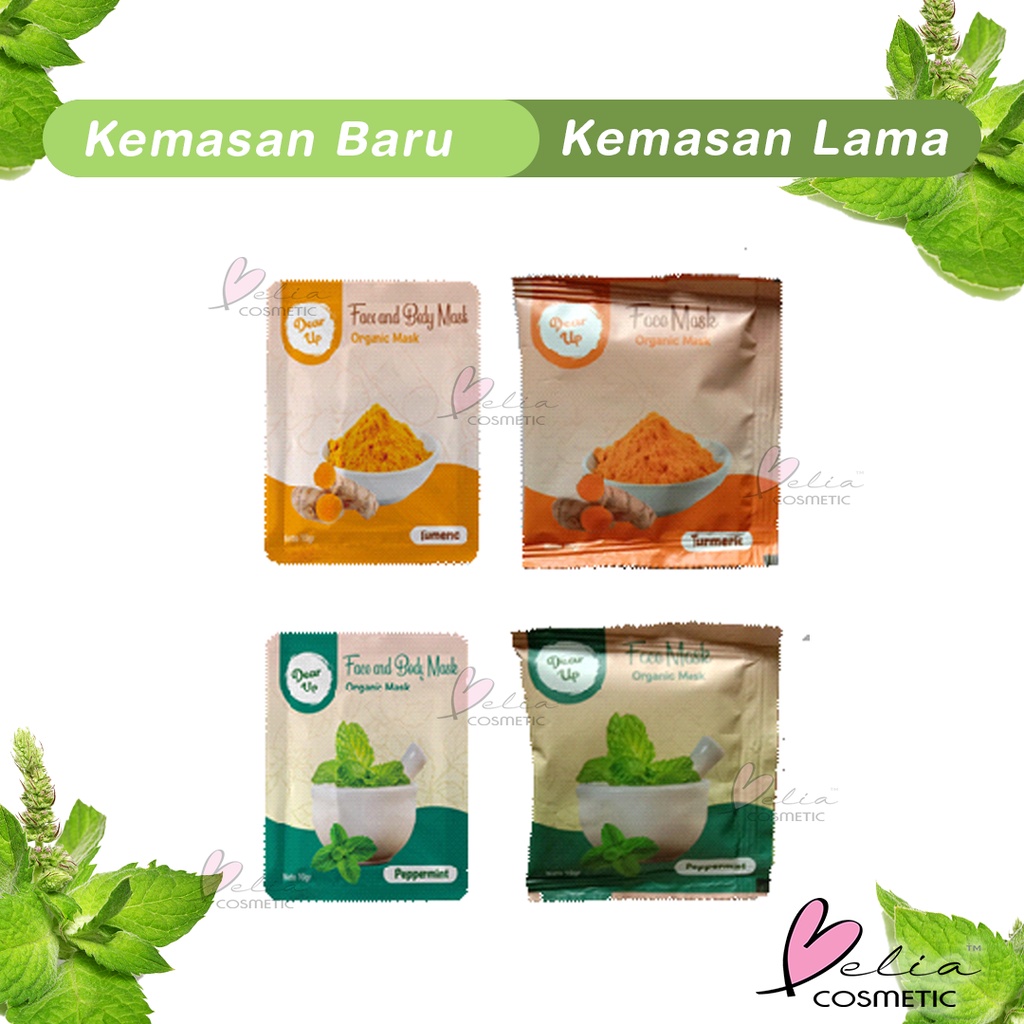 ❤ BELIA ❤ DEAR UP Face Mask Body Mask 10g 20g | Masker Organik | Wajah | Alami | Bubuk | 20 Varian