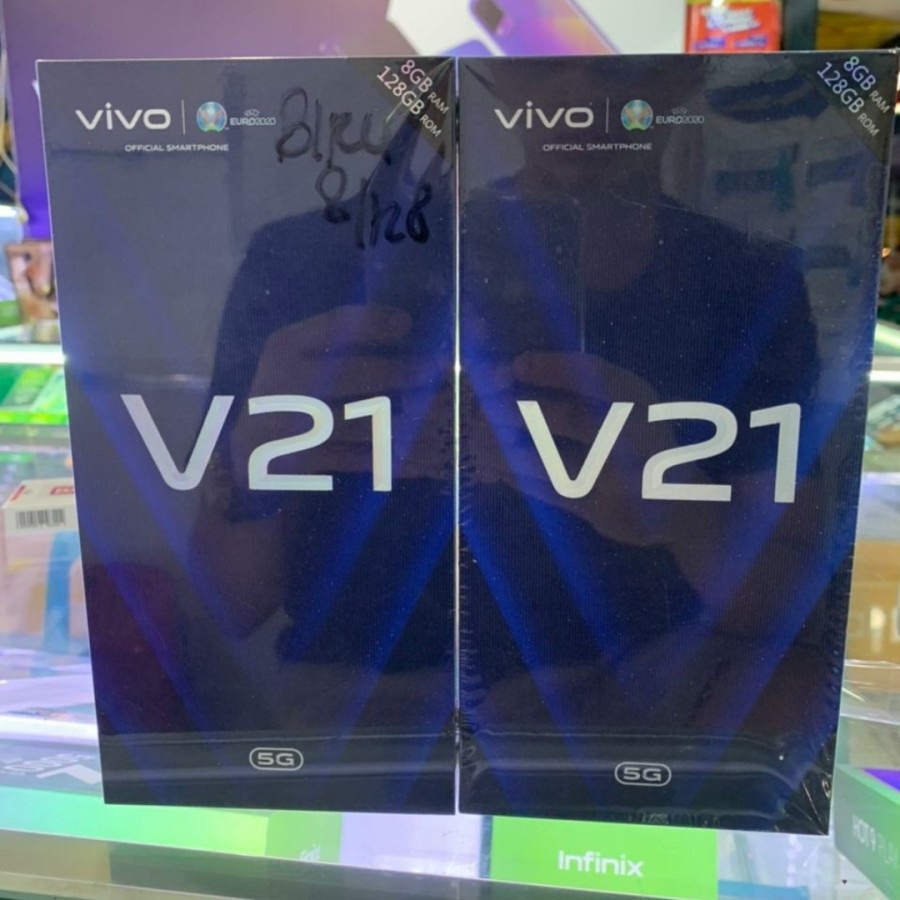 Vivo V21 5G 8/128 - Ram 8GB Rom 128GB - Baru - Garansi Resmi -Sunset Dazzle - Dusk Blue