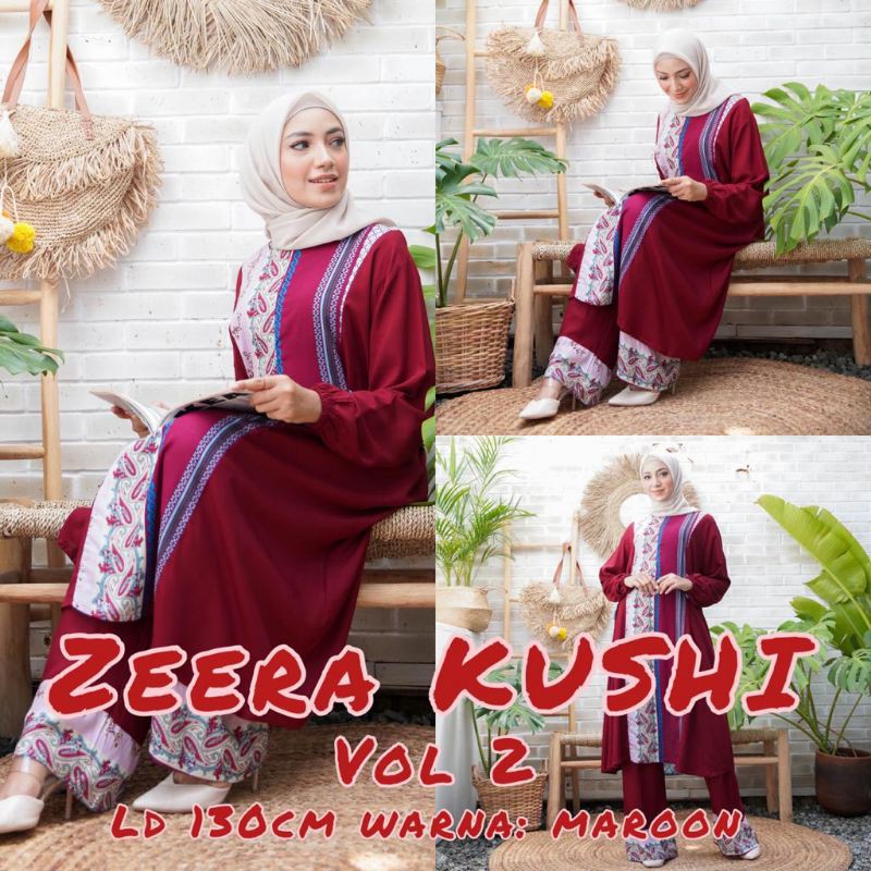 Daster Arab ZEERA KUSHI Gamis Rayon Baju Setelan Big Size Jumbo