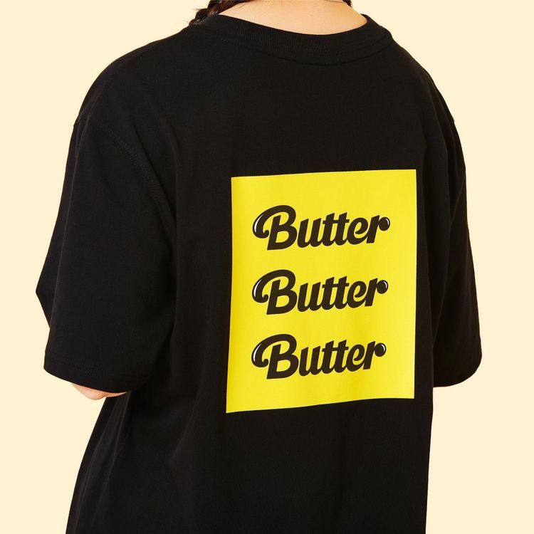 [NEW] Kaos BTS Butter Sablon Depan Belakang Hitam Cotton 24s Premium Bisa Upgrade Lengan Panjang