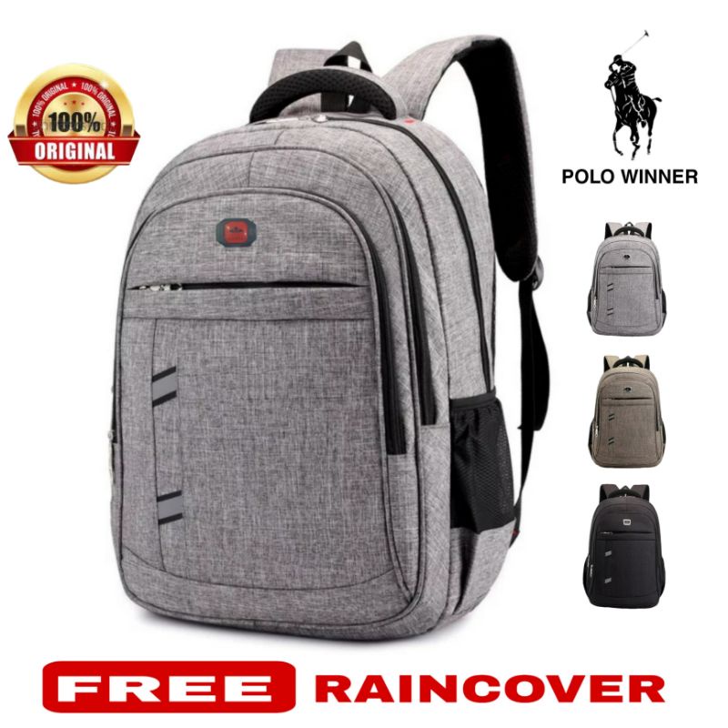 Polo Winner Tas Ransel Sekolah  Tas Punggung Pria Tas Ransel Laptop Pria  Tas Kerja Ransel Laptop 1200