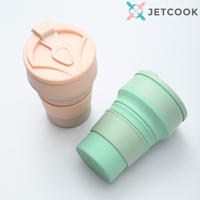 JetCook Collapsible Cup / Foldable Cup 500ml - Gelas Lipat Silicone Portable Tahan Panas