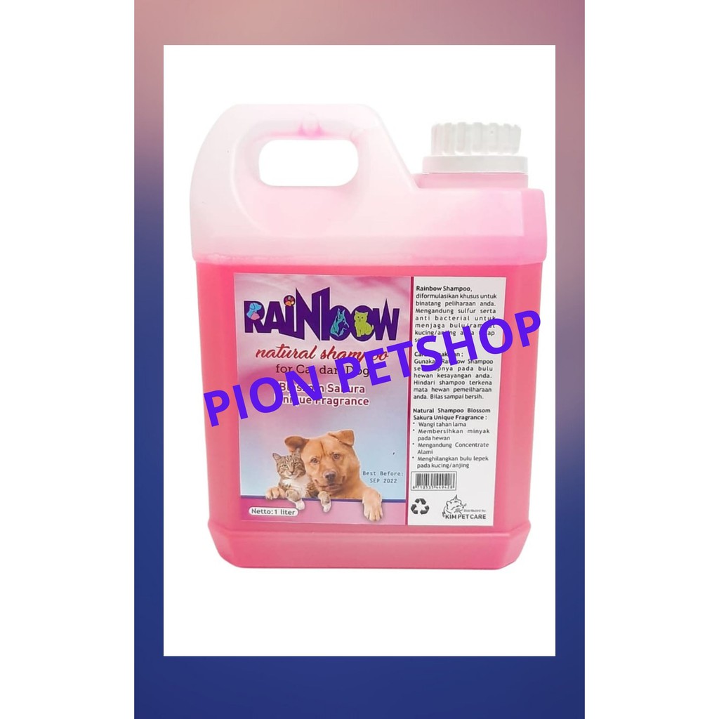 Rainbow Natural Shampo 1 liter untuk anjing dan kucing