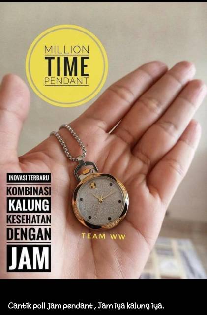 (Terbaru) Million Time Pendant | Kalung kesehatan kombinasi Jam | MCI