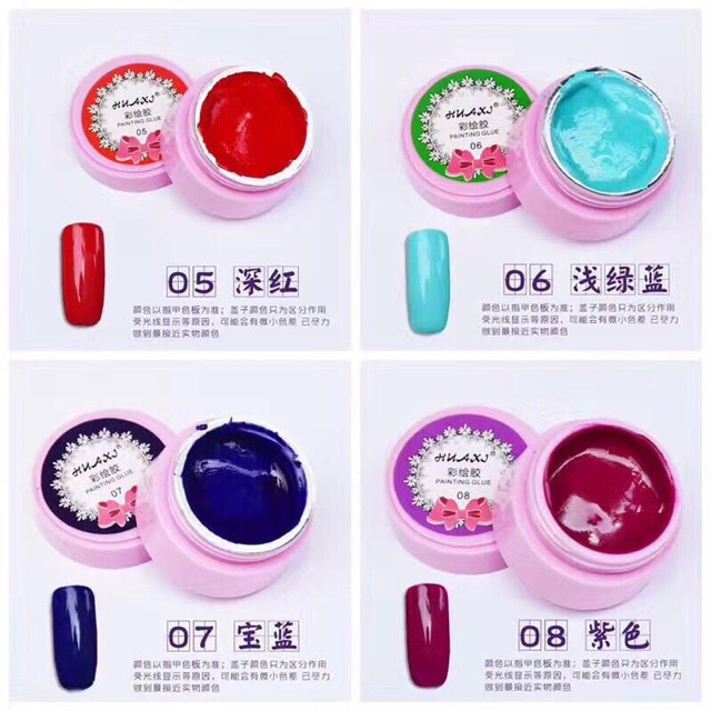 Huaxi gel pot painting RECOMMENDED 12 pcs per set gel pot lukis