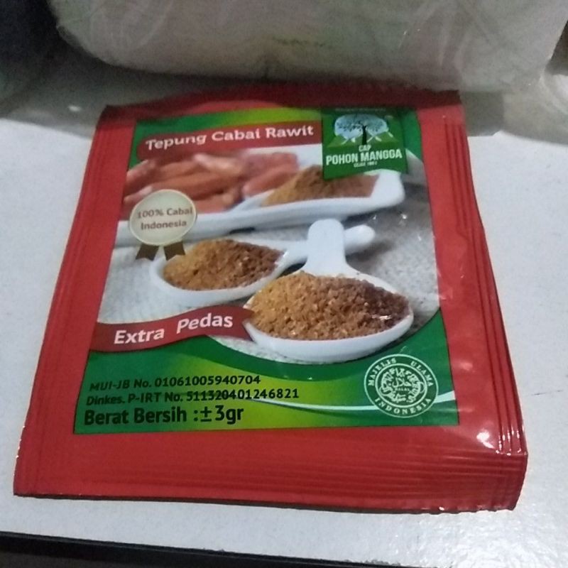 

tepung cabe rawit cap pohon mangga