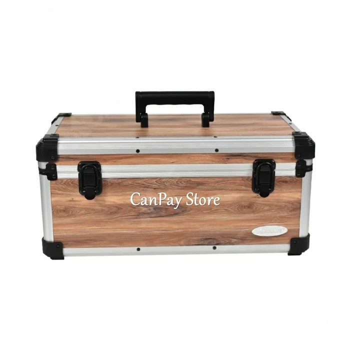 Krisbow Kotak Perkakas Aluminium Motif Kayu 44 Cm