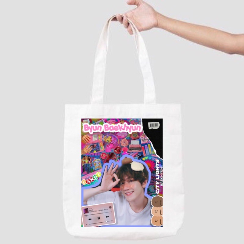 [BOOKED] TOTEBAG BAEKHYUN EXO BAHAN CANVAS PREMIUM