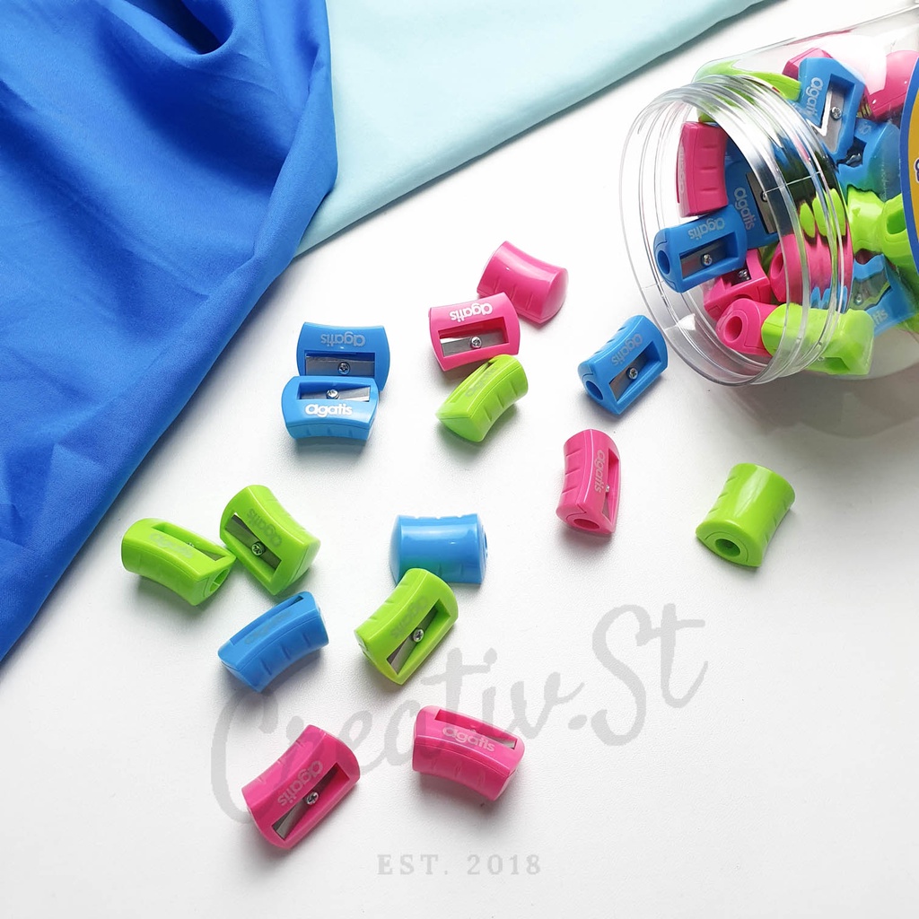 

Agatis Rautan Warna Warni Rautan Pensil Putar Motif Sharpener