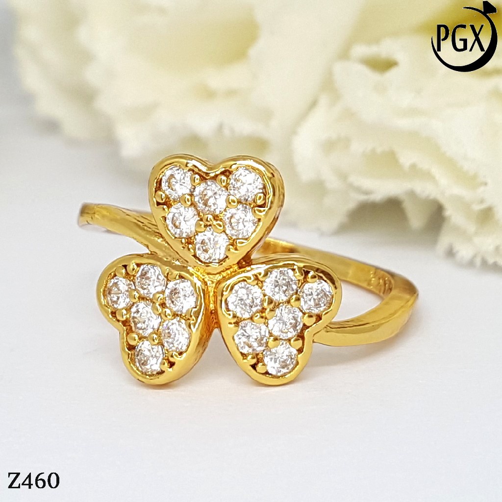 PGX Cincin Xuping Wanita Lapis Emas Aksesoris Perhiasan Fashion Premium - Z460