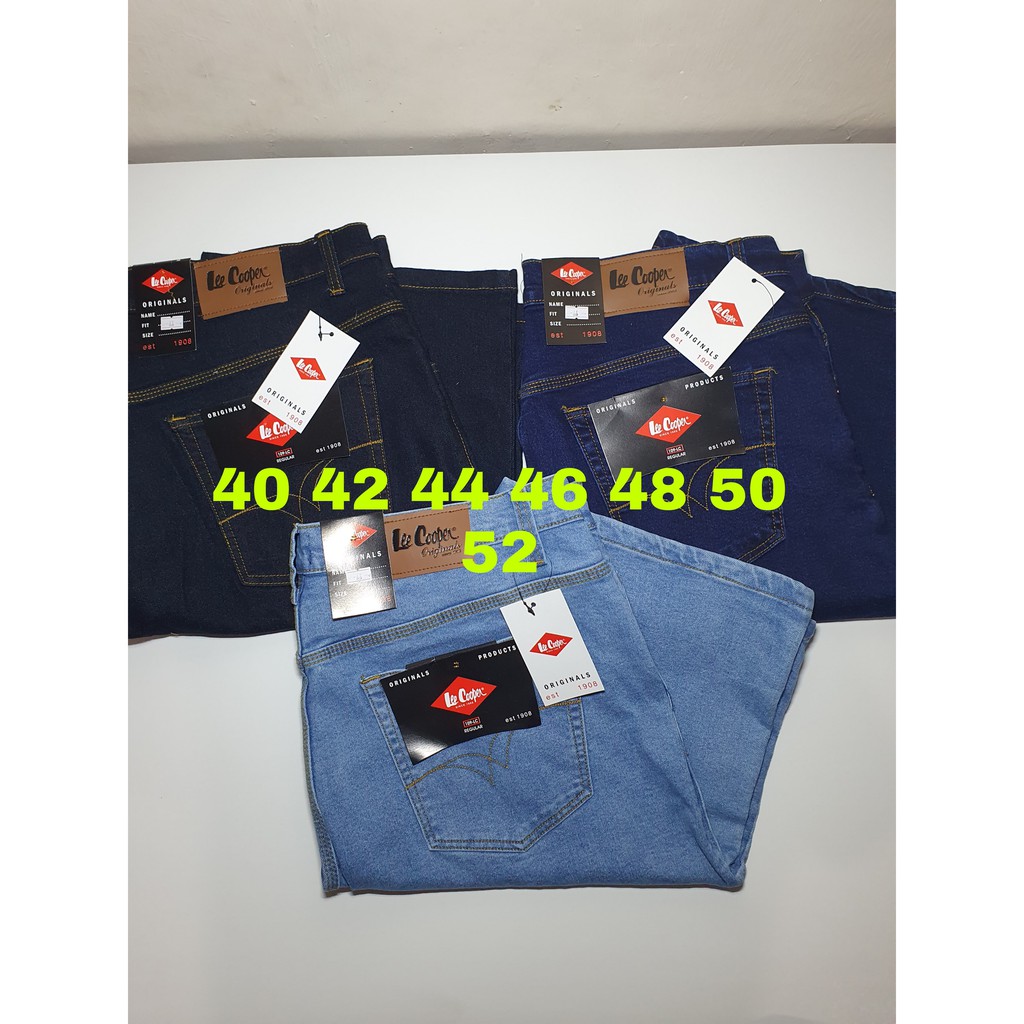 CELANA JEANS PENDEK JUMBO PRIA, BAHAN MELAR/STREACH BIG SIZE