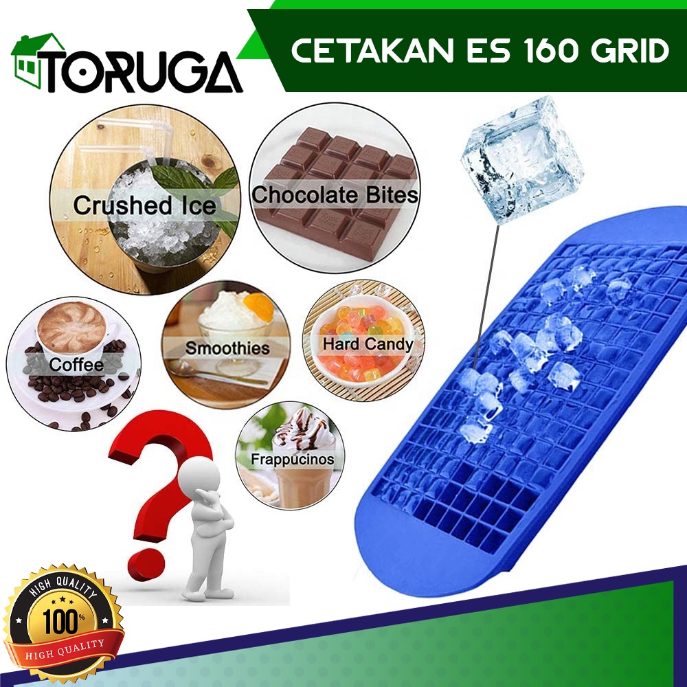 Cetakan Es batu Jelly Mini 160 Kotak Ice Cube Anti Pecah Silikon