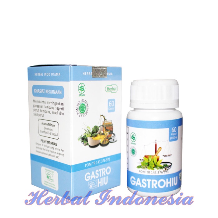 KAPSUL GASTRO HIU HERBAL ISI 60 ORIGINAL MAAG GERD GASTRO HIU SANGAT AMPUH