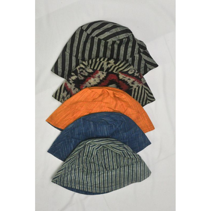 TOPI BUCKET (BUCKET HAT) TENUN LURIK