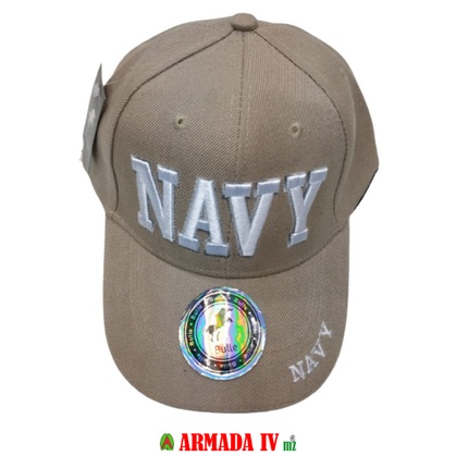 Topi Bulle Tulisan NAVY Krem dan Hitram