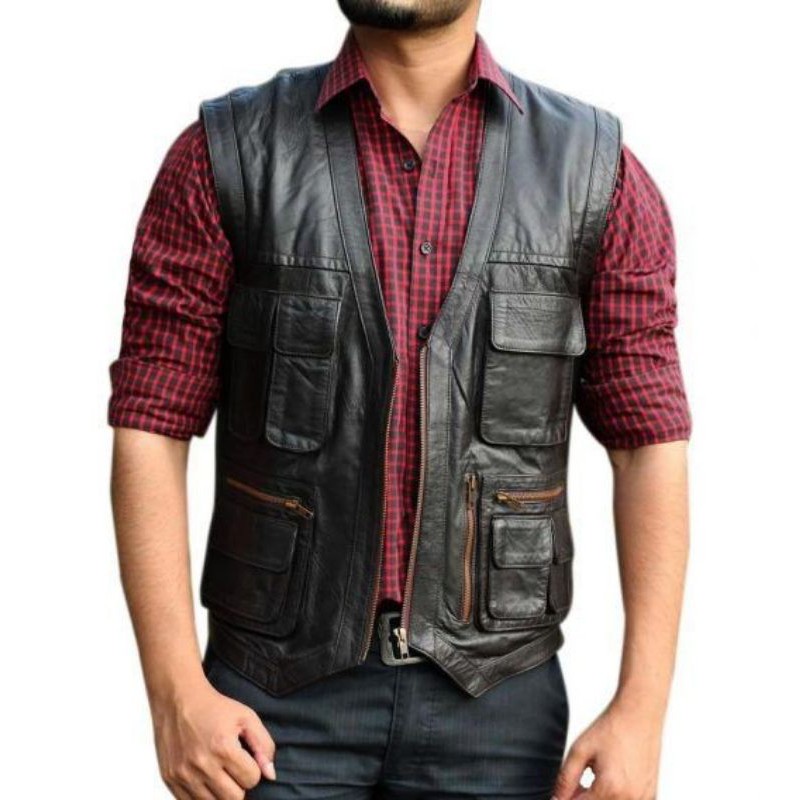 jaket rompi kulit pria asli garut