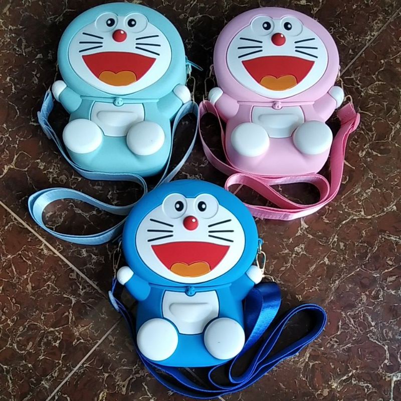 Tas jelly anak tas selempang anak jelly DORAEMON jelly import