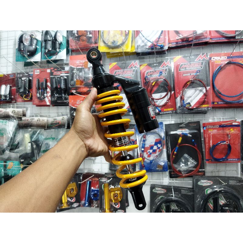 Shock Tabung YOKO G + 270/340mm shock Belakang Rx-king Vega jupiter dll-330mm yellow beat dl