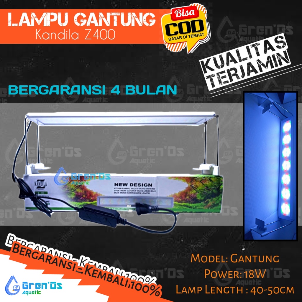 Lampu LED Aquarium Aquascape Terang Kandila Z Series Z400 Aquascape Aquarium