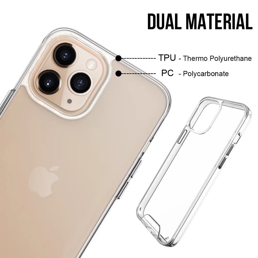 Space Clear Case anti kuning , anti drop , impact case , Premium case , Case iphone-TANPA NAMA