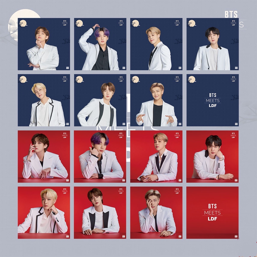 7pcs / set Kartu Foto BTS MEETS LDF Untuk Penggemar