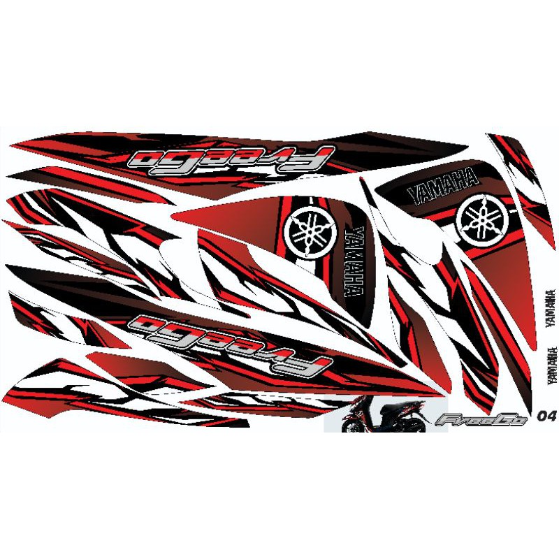 striping yamaha freego / decal freego /sticker variasi freego