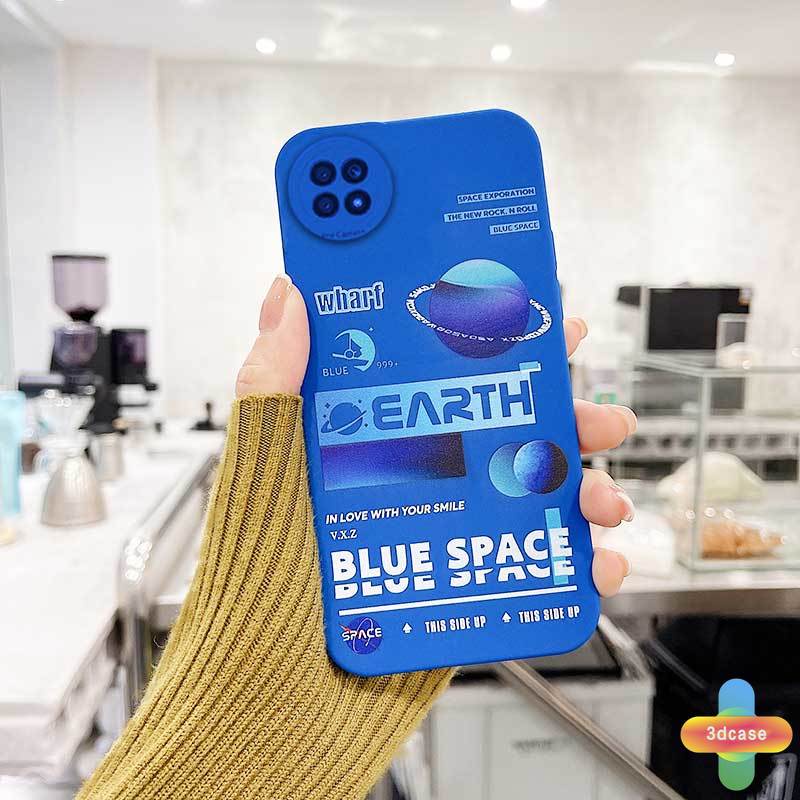 Casing TPU Xiaomi Redmi Note 10 PRO MAX 9 8 10 10S 9 PRO MAX 11 9S Xiaomi Redmi POCO C3 C31 X3 NFC X3 PRO Redmi 9 9C NFC 9A 9i 9T 9AT 9 PRO Power 10X POCO M2 PRO 10 Prime Motif Klein Blue Space Camera Lens Protection Soft Case