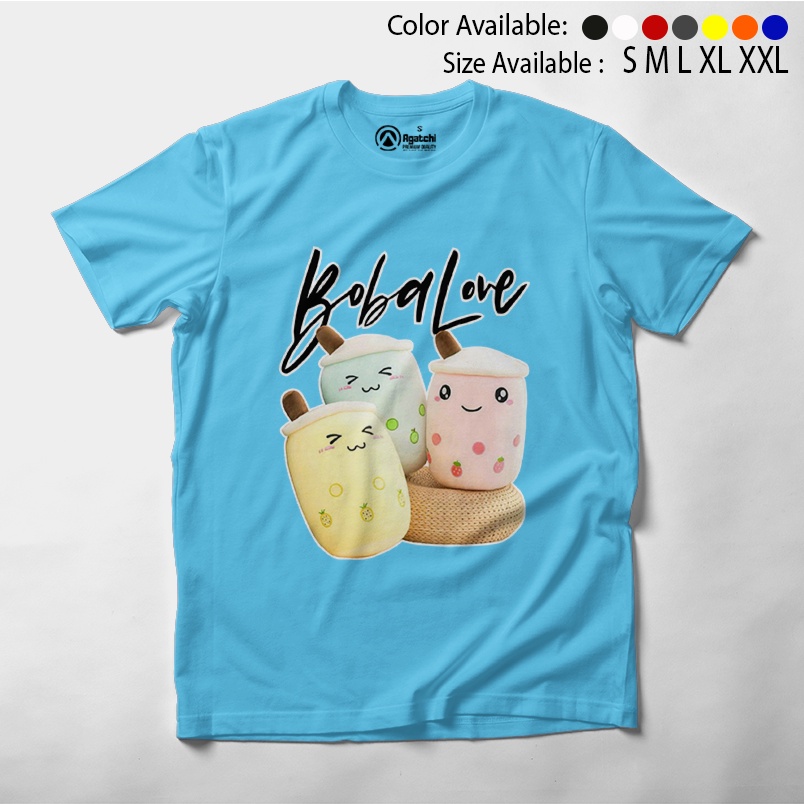 Kaos Anak / Baju Anak Perempuan T Shirt Kids Motif Bantal Boba Love