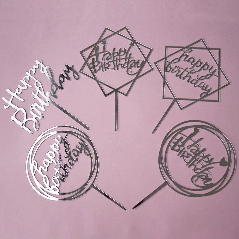 Cake Topper Acrylic Happy Birthday