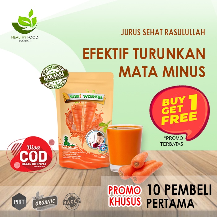 VITAMIN MATA MINUS Sari Wortel ORGANIK Obat Suplemen Kesehatan Mata Minus Dan Silinder Katarak Herba