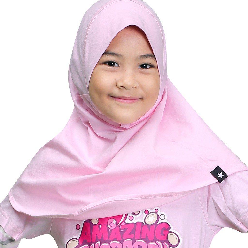  JILBAB  AFRAKIDS JA009 Soft  Pink  Shopee Indonesia