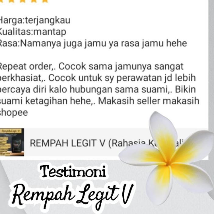 

REMPAH LEGIT V (ISI 5 KANTONG CELUP) / Jamu Perapat Miss V / Jamu Sari Rapet Wangi / Rempah perawan