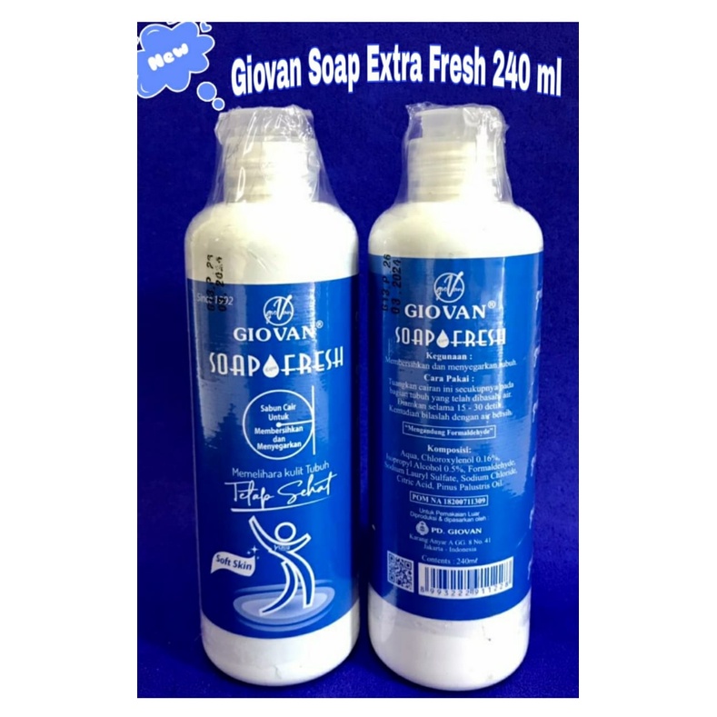 SABUN GIOVAN SOAP EXTRA FRESH/SABUN BIANG KERINGAT/SABUN BAYI/SABUN ANTISEPTIK 240 ml