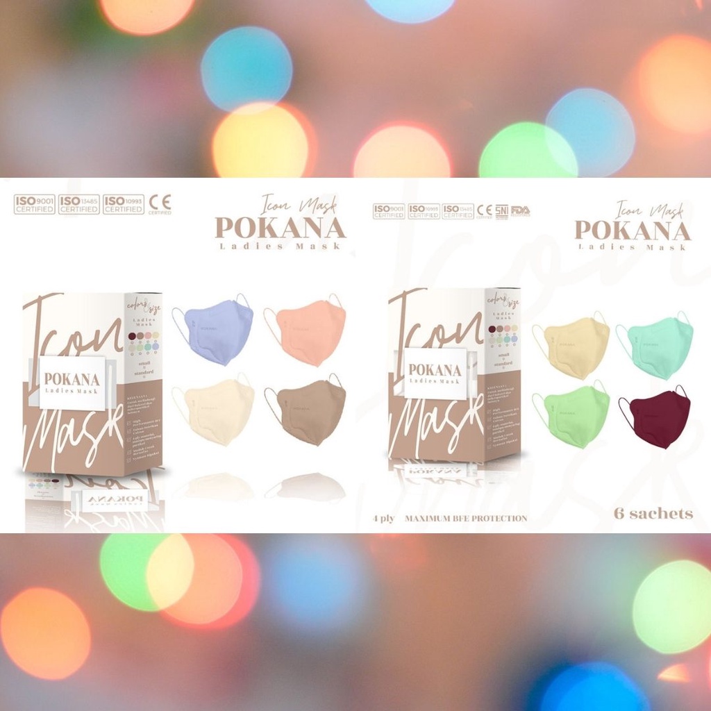 POKANA ICON (Ladies) 4ply Medical Mask BOX