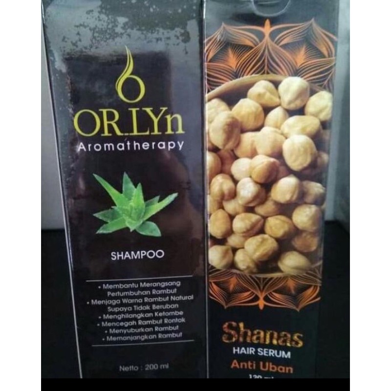 Paket Anti uban Serum Shanas & Orlyn Shampoo Aromateraphy