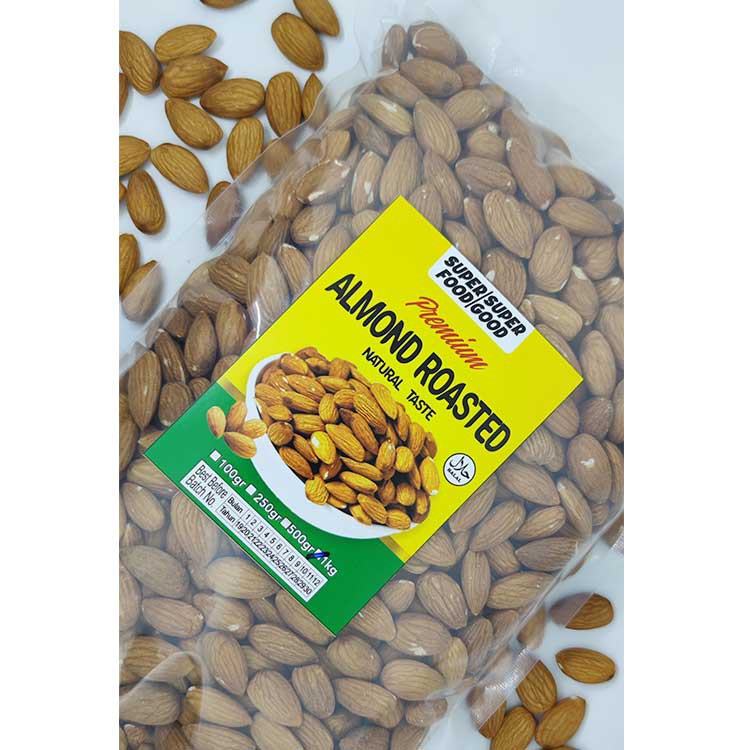 Almond Roasted 1 Kg - Kacang Almon Panggang / Matang 1Kg Super Premium