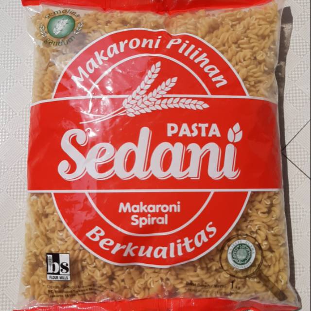 

Pasta makaroni spiral merk Sedani 1kg