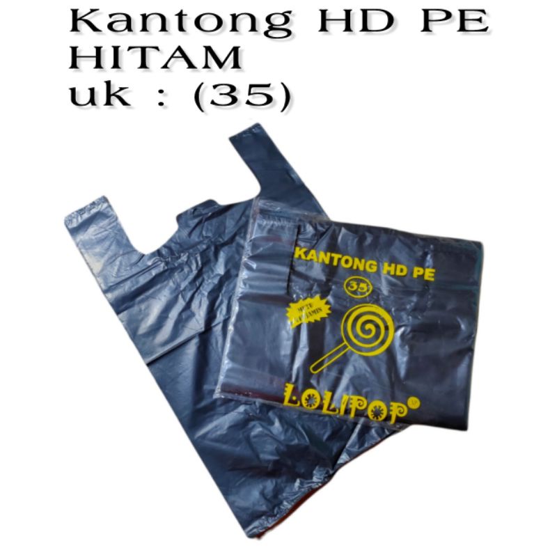 kantong kresek hitam tebal uk (35) kantong plastik hitam