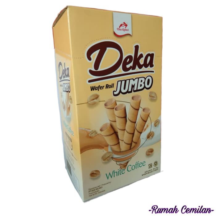 DEKA WAFER ROLL WHITE COFFEE JUMBO BOX 20PCS