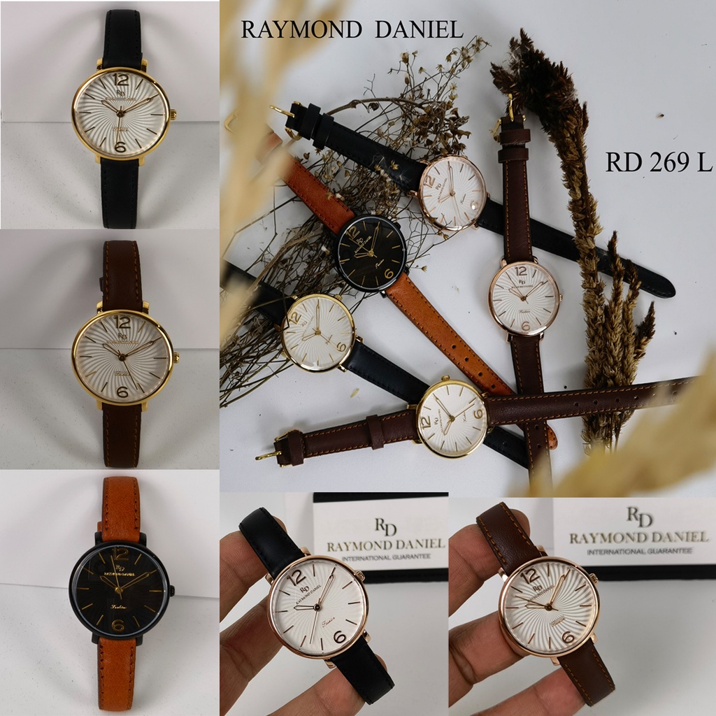 Jam Tangan Wanita RAYMOND DANIEL RD 269 Kulit  Original Garansi 1 Tahun