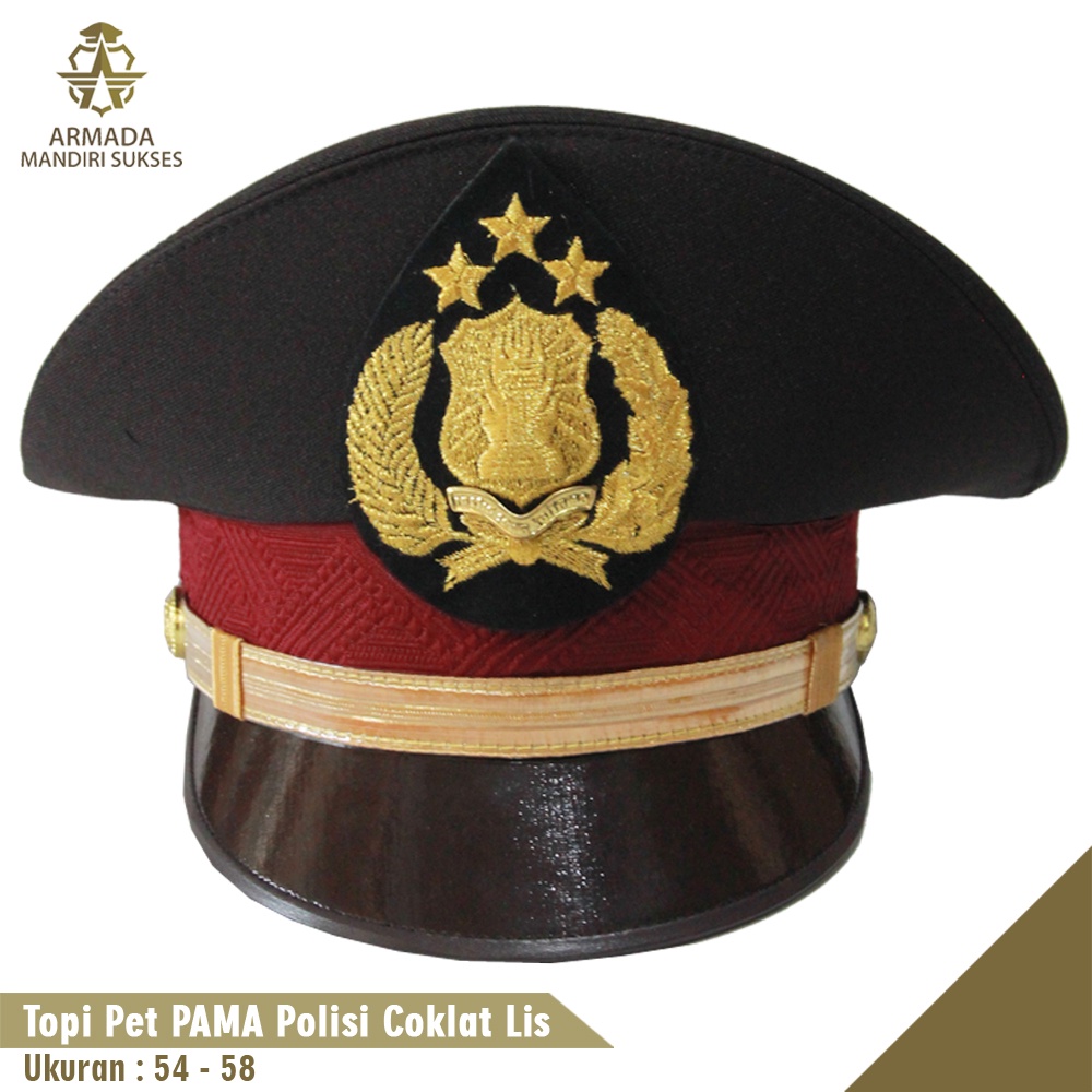 Topi Pet Polisi Pama Ciputat - Topi Pet Polisi